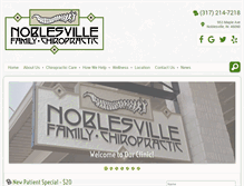 Tablet Screenshot of noblesvillefamilychiropractic.com